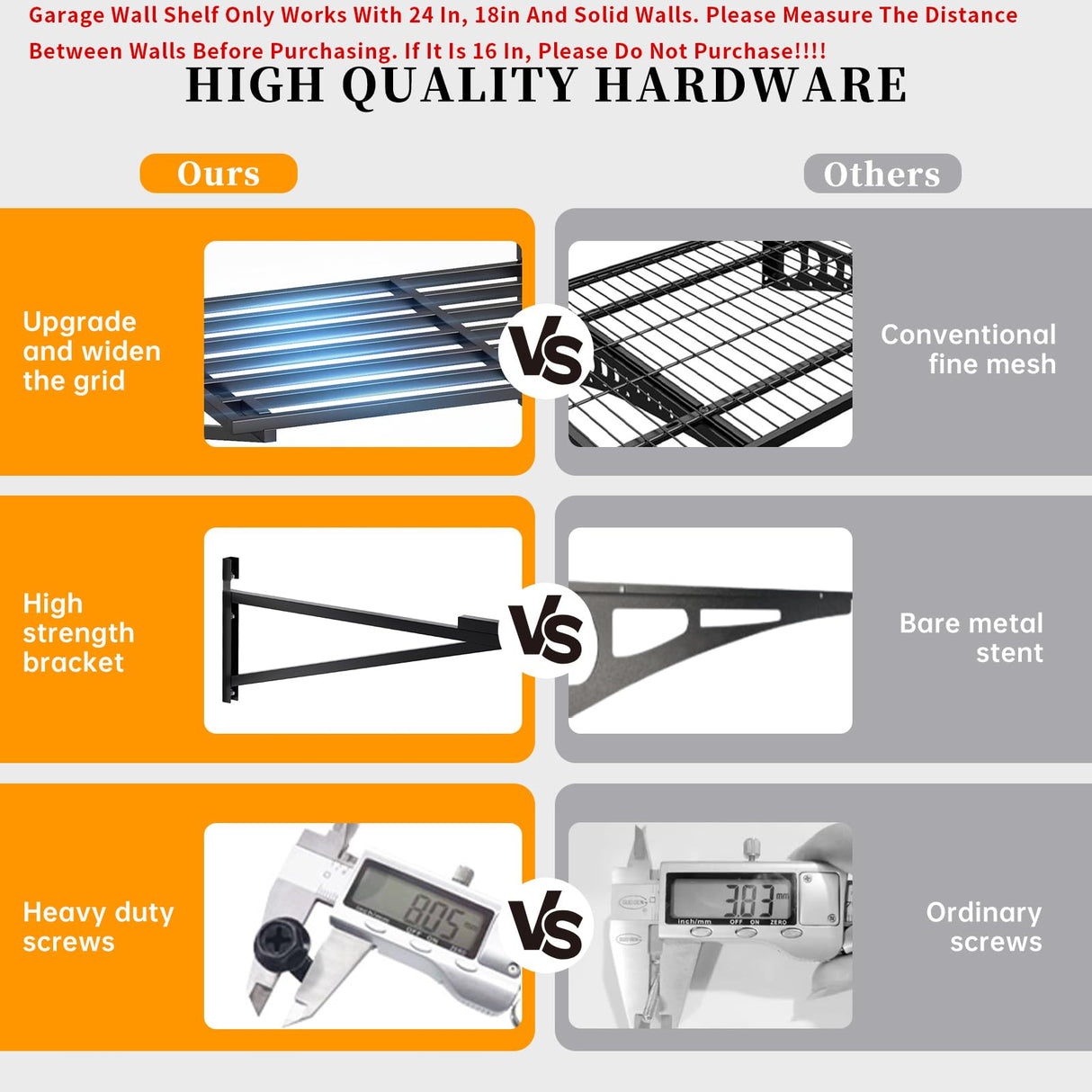 IBCXBIO 2-Pack 2x6ft Garage Wall Shelving Garage Shelving Wall Mounted Garage Wall Shelf 2000lbs Weight Capacityheavy Duty Wall Shelves Black IBCXBIO