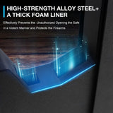 Mutak Gun Safe for Handgun, Slider Biometric Pistol Safe, 4 Ways Quick Access with APP/Fingerprint/PIN Code/KEY, Single Gun Safe for Nightstand Bedside Home,Wall, Dresser Mutak