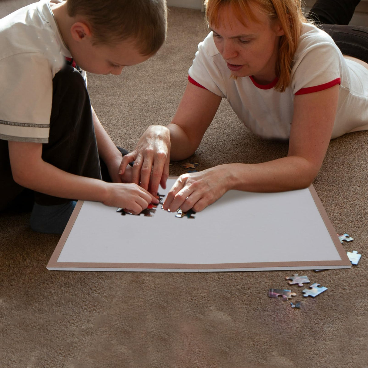 HEMOTON Puzzle Mat, Portable Puzzle Board, Non-Slip Surface, Modern Style, Up to 500 Pieces, 23.62 x 15.75 Inches Hemoton