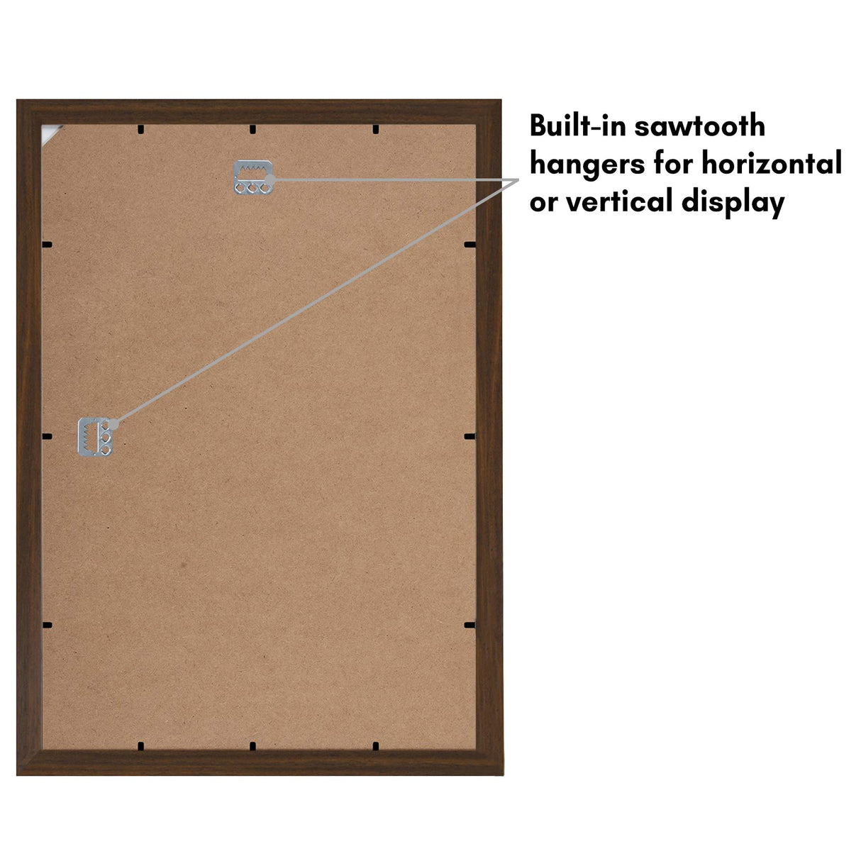 Americanflat 12x18 Poster Frame with Shatter-Resistant Glass - Gallery Style Frame with Engineered Wood - Signature Collection - Photo Frame for Wall Display - Walnut Americanflat