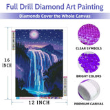 Lovepefe Mountain Diamond Art Painting Kits for Adults, 6 Pack Paint with Diamond Kit for Beginners DIY Full Drill Gem Art Home Wall Decor 12 X 16 Inch Lovepefe