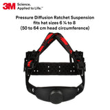 SecureFit 3M Hard Hat SecureFit H-701SFV-UV, White, Vented Cap Style Safety Helmet with Uvicator Sensor, 4-Point Pressure Diffusion Ratchet Suspension, ANSI Z87.1 SecureFit