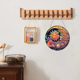 RYMILIE Diamond Art Painting Pendant Kits 5D Diamond Art Painting Art Hanging Kit Sun and Moon DIY Diamond Crystal Window Pendant Kit for Adults Gift Wall Home Decoration RYMILIE