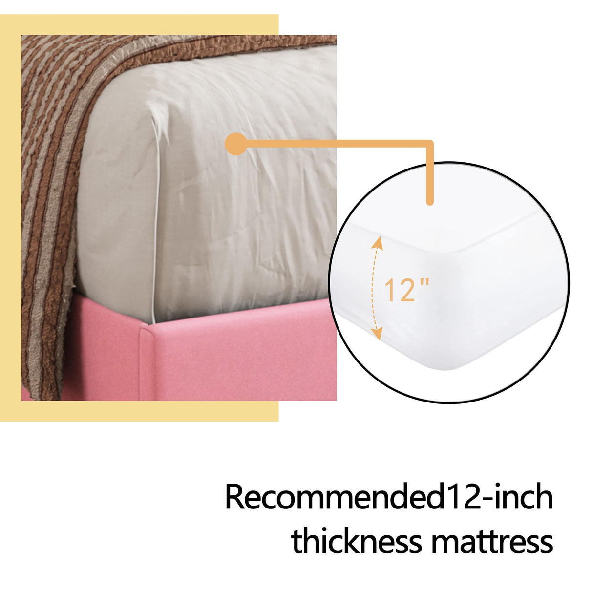 alazyhome Full Size Pink Modern Upholstered Platform Bed Frame with Button Tufting Headboard Solid Wood Slats Support No Box Spring Needed Easy Assembly alazyhome