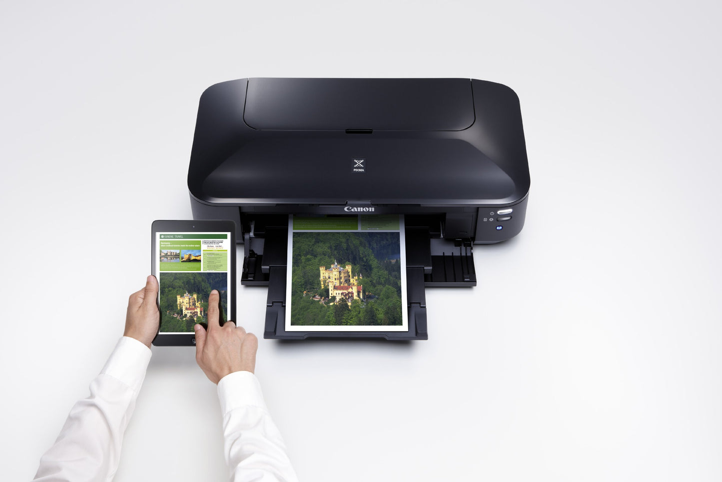 Canon IX6820 Wireless Inkjet Printer, 150Sht Cap, 23-Inch x12-Inch x6-Inch , Black