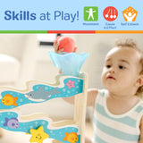 Melissa & Doug Rollables Wooden Ocean Slide Infant and Toddler Toy (5 Pieces) - FSC Certified Melissa & Doug
