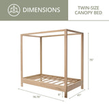 American Furniture Classics Twin Size Canopy Bed with Raised Platform American Furniture Classics