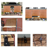 Blackout Bamboo Blinds, Outdoor Bamboo Roll-up Shades,Waterproof Cordless Roller Shades Natural Retro Roll-up Reed Shade with Lifter, for Home Patio Porch(72" W x 72" H) WoodArtSupply