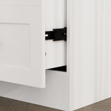 Hitow 4-Door Armoire Wardrobe Closet with Hanging Rod, White Clothing Storage Cabinet with Drawer Organization, 70.9" Tall Wooden Bedroom Wardrobe Armoire for Hanging Clothes Hitow