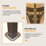 Domi 12' X 16' Hardtop Gazebo, Permanent Outdoor Gazebo with Polycarbonate Double Roof, Aluminum Gazebo Pavilion with Curtain and Net for Garden, Patio, Lawns, Deck, Backyard domi outdoor living