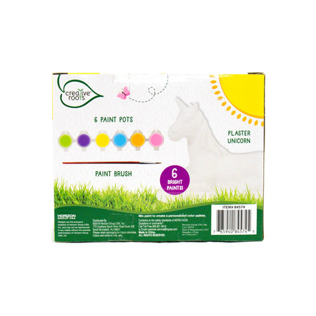 Creative Roots DIY Unicorn Coloring Kit by Horizon Group USA, Includes 6 Paint Pots & Brush, Multicolor Creative Roots