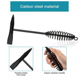 Worldity 4Pcs Welding Slag Removal Tool Set, 10 Inch Chipping Hamme with Coil Spring Handle, Mufti Functional Welding Pliers, Wire Brush, Welding Gloves for Cleaning Removing Slag Worldity