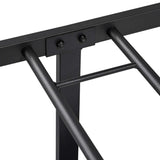 Topeakmart Victorian Style Queen Size Metal Bed Frame with Headboard and Under Bed Storage Topeakmart