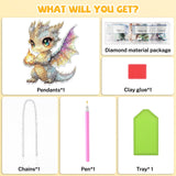 Bowetile Dragon Diamond Art Hanging Kits for Adults Kids, 5D Special Shape Diamond Painting Window Pendant Kits, Gem Art Suncatchers Painting Ornament for Home Garden Wall Decor Bowetile