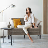 VINGLI 53" Love Seat Couches, 2 Seater Loveseat Mid Century Modern Sofa Couch Soft Chenille with Scooped Armrest for Small Spaces, Living Room, Dorm, Bedroom, Apartment VINGLI