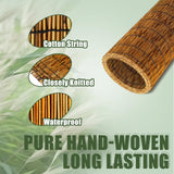 MOOKNAT 2 Pack Natural Reed Fence Roller Blind,4FT X 16.4FT Bamboo Fencing Privacy Reed Screening for Outdoor, Gallery, Restaurant, Hotel, Patio (Brown) MOOKNAT