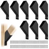 Pergola Brackets，8Pcs 45-Degree Angle Support Bracket， Pergola Bracket and 64-Piece Screws Fit for 2''x4'' Wood Posts, pergola kit Can Be Used for Gazebos Garages Patios Tree Houses Kartols