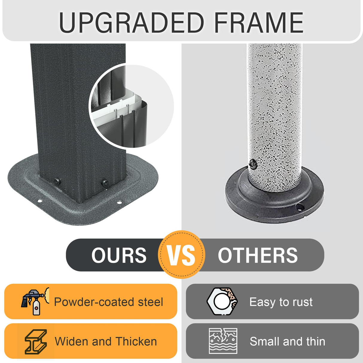 Domi 6x10FT Hardtop Grill Gazebo, BBQ Gazebo with Double Galvanized Steel Roof, 2 Storage Cabinets and Ceiling Hooks, Outdoor Grill Shelter for Backyard, Lawn and Garden(Gray) domi outdoor living