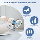 iBooMas 2025 Massage Chair Full Body, Zero Gravity Massage Chair Recliner with SL-Track, Upgraded Auto-Extend Footrest, Foot Rollers, App Favorite Function, Body Scan, Airbags, Heat(White+Grey) iBooMas