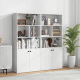 Tangkula 5 Tier Bookcase with 2-Door Cabinet, Tall Freestanding Bookshelf with 4 Open Shelves & 1 Cabinet, Adjustable Shelf, Modern Display Storage Cabinet for Living Room Study (White, 61" H) Tangkula