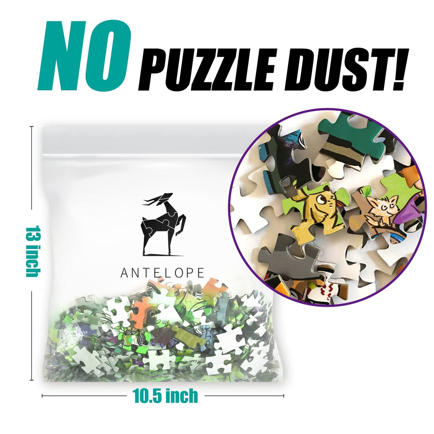 Antelope - 1000 Piece Puzzle for Adults, Dog Park Jigsaw Puzzles 1000 Pieces - 1000 Pieces High Resolution, Matte Finish, Smooth Edging, No Dust Leisure Animal Puzzle