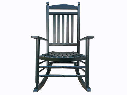 Rocking Rocker-A040DG Dark Green Wood Porch Rocker/Outdoor Rocking Chair -Easy to Assemble-Comfortable Size-Outdoor or Indoor Use - WoodArtSupply