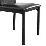 Roundhill Furniture 5 Piece Citico Metal Dinette Set with Laminated Faux Marble Top, White Table with Black Chairs Roundhill Furniture