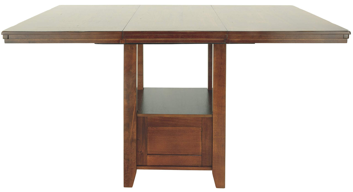 Signature Design by Ashley Ralene Traditional 36" Counter Height Dining Room Extension Table, Medium Brown Signature Design by Ashley