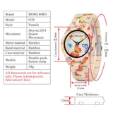 BOBO BIRD Women's Bamboo Watch Butterfly Engraved Handmade Wooden Casual Watches BOBO BIRD