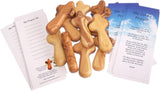 Holy Land Market Small Olive Wood Pocket/Holding Crosses with Certificates (2.5 Inches) (10 Count) Holy Land Market