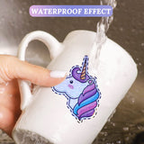 20 Sheets Holographic Printable Sticker Paper, 8.5x11 Inch Vinyl Sticker Paper for Inkjet & Laser Printer, Waterproof Dries Quickly Sticker Paper - Diamond/Rainbow/Glossy White/Star Cosrk