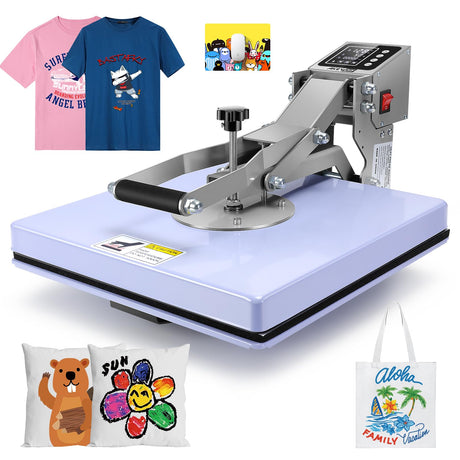 15x15 Heat Press Machine,Slide Out Heat Press Digital Clamshell Heat Transfer Sublimation Printer Press Industrial-Quality Power Heat Press for T Shirts/Pillow/Bag/Plates Creative Pattern DIY DREAMVAN