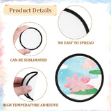 30Pcs Sublimation Blanks Patches Iron On Blank Patches Large Iron-on Patch with Black Border Exquisite Fabric Patches for DIY Crafts Hats Caps Backpack Uniforms (Round) Psyqtsuary