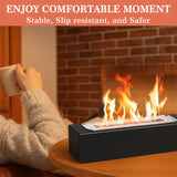 Tabletop Fire Pit with Smores Kit, Table Top Firepit Smores Maker, Portable Outdoor Fireplace Tabletop Decor Home Patio Balcony Backyard Gifts for Mom Dad Men - White Elephant Unique Gift, Black HRANBOTY