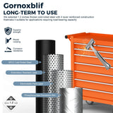 Gornoxblif 7-Drawers Orange Metal Rolling Tool Chest with Wheels,Tool Storage Cabinet with Locking System，Toolbox with Wheels for Garage, Warehouse, Workshop, Repair Shop Gornoxblif