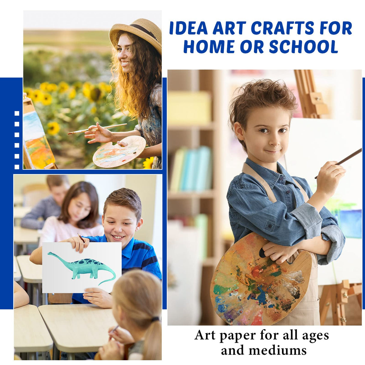 Sabary 500 Sheets Watercolor Paper White Art Paper 90 lb Water Color Paper for Artists Paint Paper Bulk Cold Press Pad for Painting Drawing Beginner Lover Artists Drawing Supplies (6 x 9 Inch) Sabary