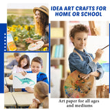 Sabary 500 Sheets Watercolor Paper White Art Paper 90 lb Water Color Paper for Artists Paint Paper Bulk Cold Press Pad for Painting Drawing Beginner Lover Artists Drawing Supplies (6 x 9 Inch) Sabary