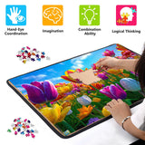 HUADADA Jigsaw Puzzles for Adults 1000 Piece Jigsaw Puzzles for Adults Challenging Game Puzzles with Letters on Back（Flower） HUADADA