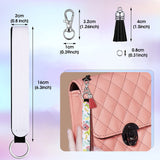 Hicarer 60 Pcs/15 Set Sublimation Blanks Wristlet Keychain Set, Sublimation Lanyard Blank Sublimation Keychain Tassels Neoprene Wristlet Swivel Snap Hooks and Jump Rings for DIY Keychains Hicarer