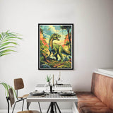 Bimkole 5D Diamond Art Kits for Adults Dinosaurs, Full Drill DIY Rhinestone Embroidery Set Paint with Diamonds Art Forest Animals by Number Kits Cross Stitch Home Wall Craft Decor 12x16 Inch Bimkole