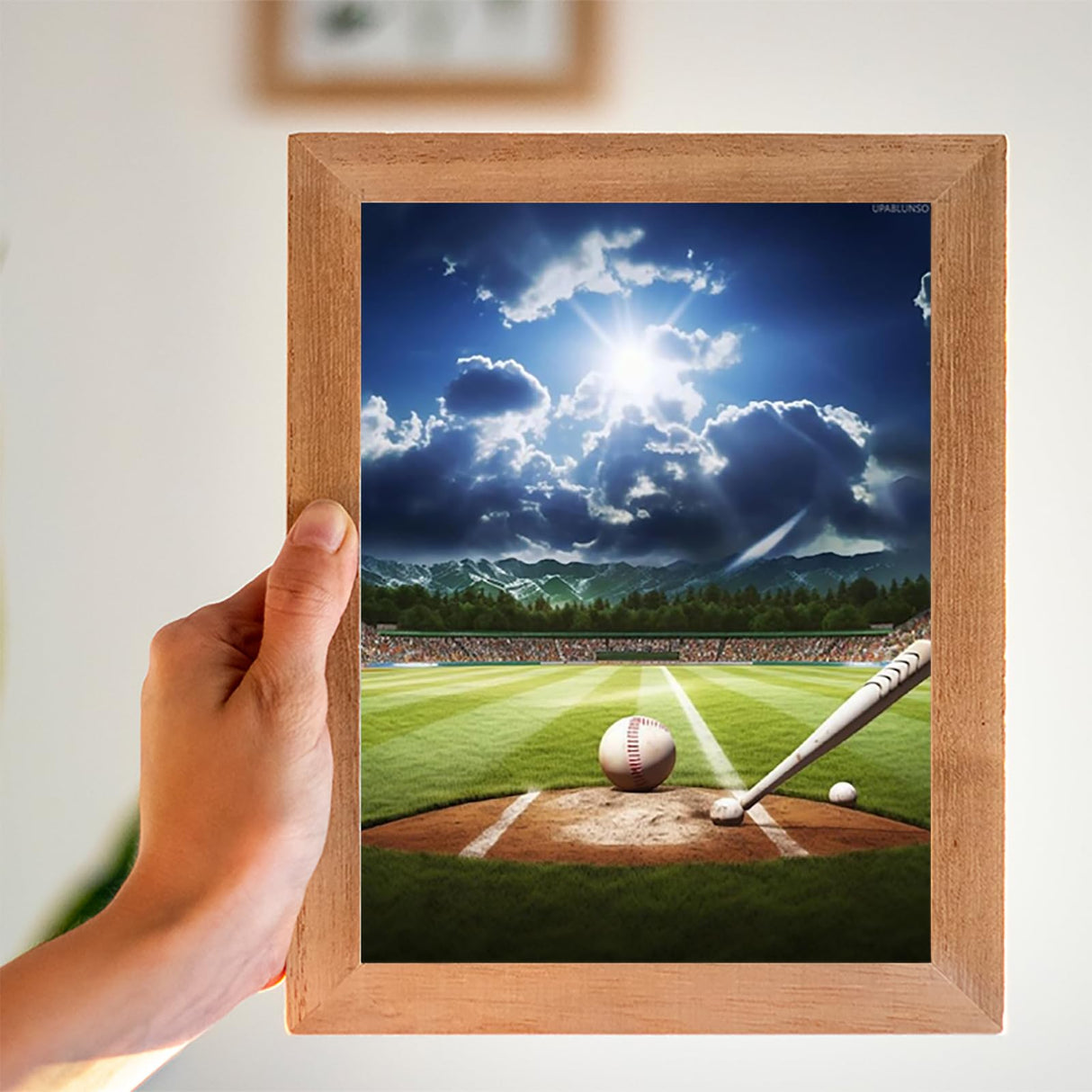 Baseball Sports Field Diamond Painting Kits for Adults Full Drill Diamond Dots Paintings Round 5D Paint with Diamonds Pictures Art Painting Kits DIY Crafts for Home Wall Art Decor 12x16 inch UPABLUNSO