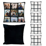 MAIKESUB 4 Pcs Sublimation Blank Lattice Pillow Cases Cushion Cover Throw Pillow Covers for Sublimation Printing 15.7 x 15.7 Inch with Invisible Zippers DIY No Pillow Insert 9 Panel MAIKESUB