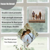 WindMage 4Pack 8inch Sublimation Wind Spinner Blanks 3D Aluminum Metal Wind Sculpture Kinetic Spinners for Yard and Garden Indoor Art Ornaments Hanging Decoration (Square) WindMage