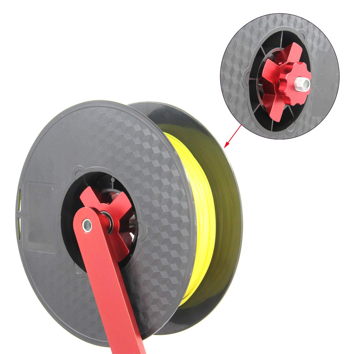 Zeberoxyz 3D Printer Filament Holder Rotate Spool with Base Filament Mount Rack Bracket Used for TPU/PLA/ABS/Nylon/Wood 3D Printing Material-Not included Filament (Rotate Spool with Base) Zeberoxyz