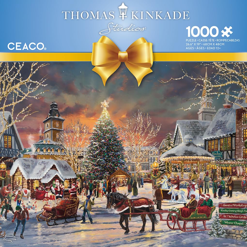 Ceaco - Thomas Kinkade - Holiday - Christmas Festival - 1000 Piece Jigsaw Puzzle Ceaco