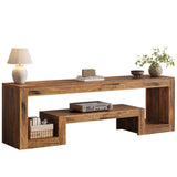 Tribesigns 63-Inch TV Stand for 55/60/65/75-Inch TVs, Farmhouse Entertainment Center with Open Storage Shelves, Rustic Brown Television Console for Living Room, Bedroom Tribesigns