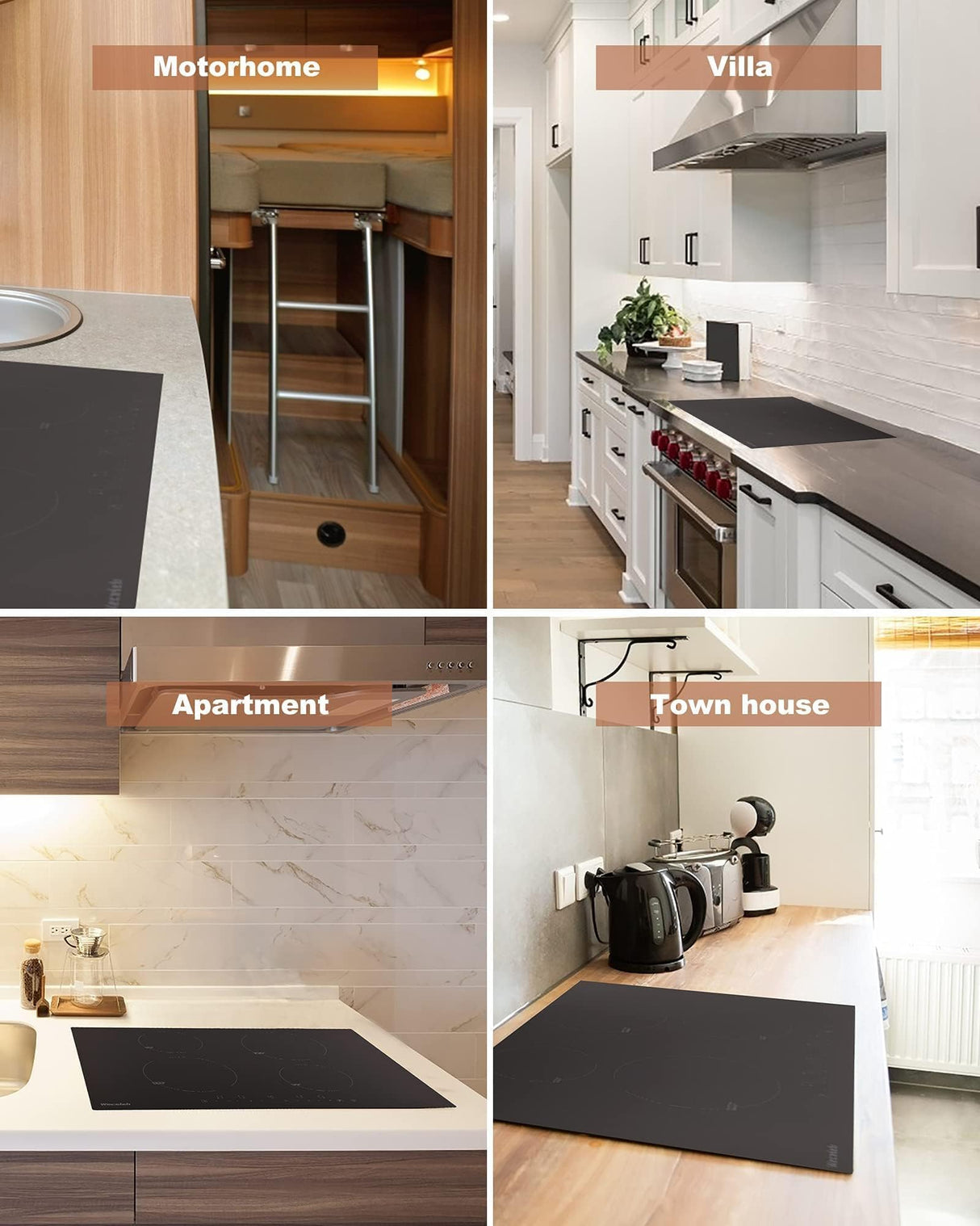 Induction Cooktop 30 Inch with 4 Burners Built-in Induction Electric Stovetop with Boost/Timer & Child Safety Lock/9 Power Levels 7000W (NO PLUG) Weceleh