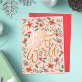 Christmas Cards Set - 24 Gold Foil Holiday Decor Sheets with Red Envelopes – 6 Assorted Designs Boxed for Easy Storage - Bulk Greeting and New Years sheets - 4.25”x5.75” Sweetzer & Orange