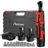AVID POWER Cordless Electric Ratchet Wrench 3/8", 44.2 Ft-lbs 12V Power Ratchet Wrench Kit w/Two 2.0Ah Batteries, 1-Hour Fast Charger, Variable Speed and 10 Sockets AVID POWER