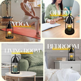 Candle Warmer Lamp with Timer, Electric Black Candle Warmer Light for Bedroom, Dimmable Wax Melts Warmer for Candle Jars, Home Decor Beside Lamp Gifts for Women (2 Bulbs Included) Soilsiu